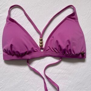 la vie en rose swim purple bikini top